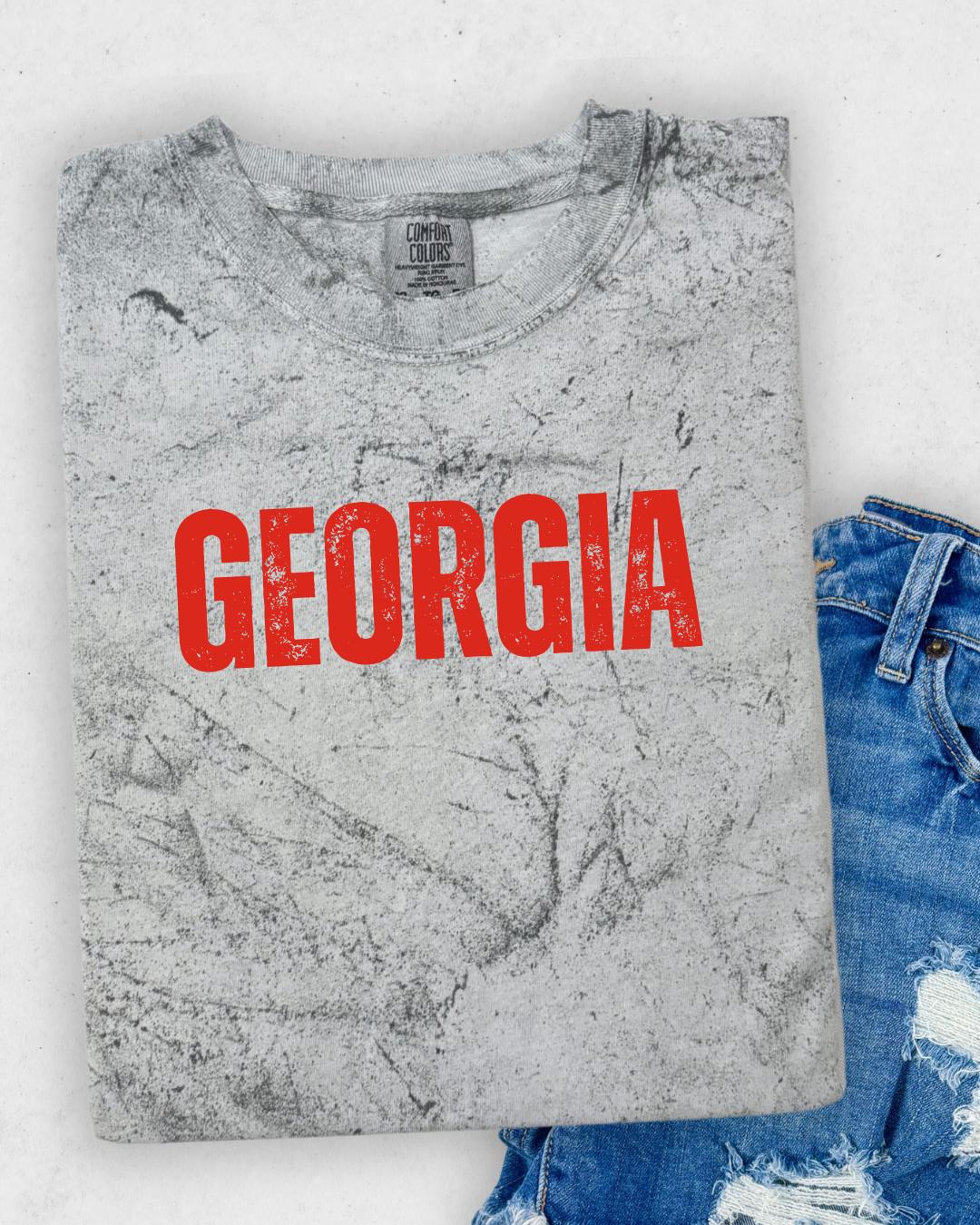 UGA Georgia Bulldogs Shirt | University of Georgia Tee | Collegiate Game Day T-Shirt | Red, Black or Smoke Football Shirt | Shortsleeves