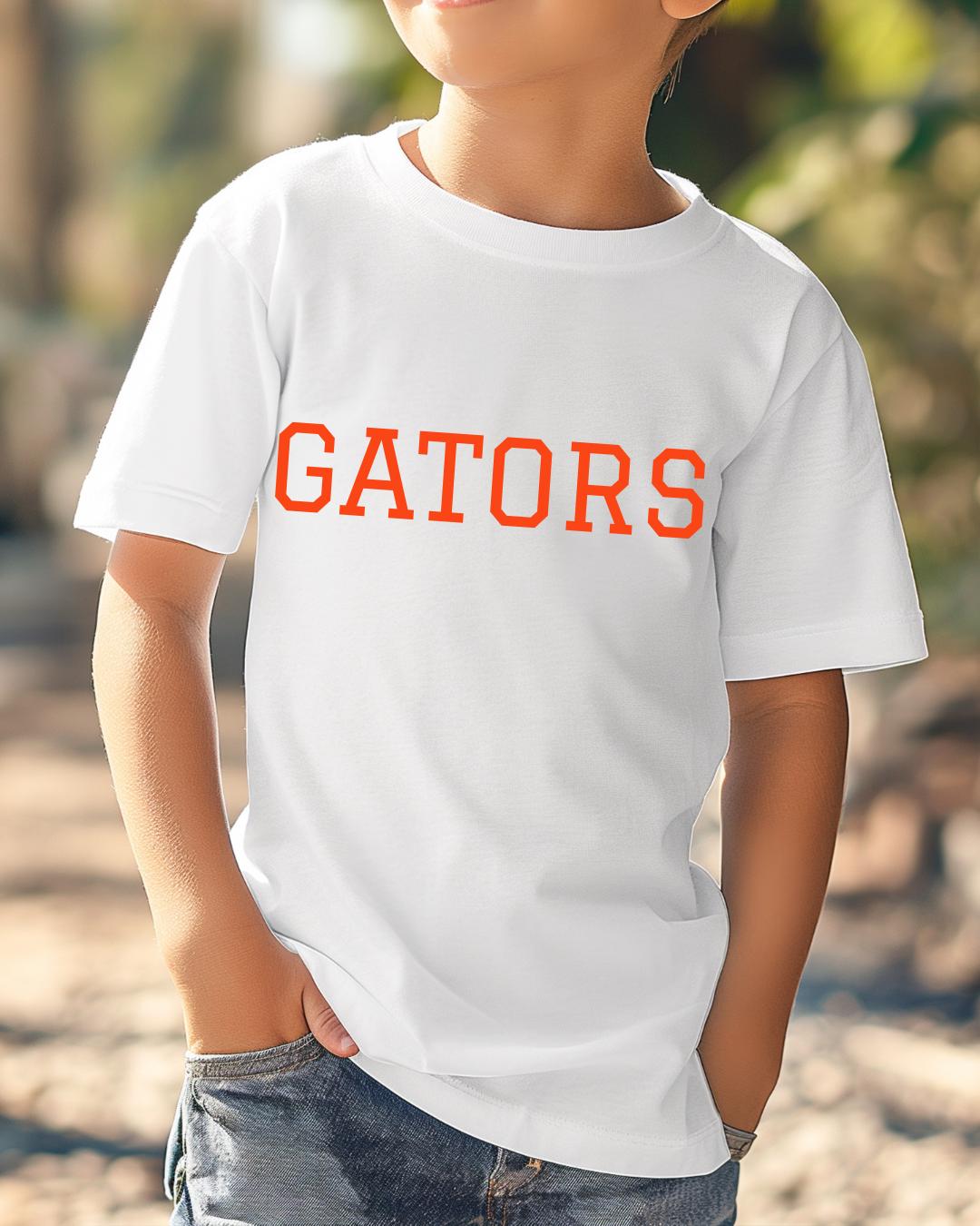 Gators DTF Transfer | UF Collegiate Heat Transfer | Game Day Shirt Design | Full Color Press Ready | Blue, Orange, White Football Print